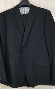 JF J. Ferrar Black Slim Fit Suit
